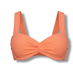 Xhilaration Juniors Neon Melon Textured Twist-Front Bralette Bikini Top Size XL